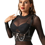 SUBBLIME - HARNAIS CORSET AVEC CHAÎNE DÉTAIL TAILLE UNIQUE SUBBLIME FETISH