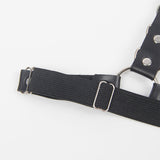 SUBBLIME - HARNAIS CEINTURE ET JARRETIÈRES AVEC ANNEAUX ET CHAÎNE DÉTAIL TAILLE UNIQUE SUBBLIME FETISH