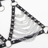SUBBLIME - SOUTIEN-GORGE HARNAIS ET COLLIER AVEC CHAÎNE S TAILLE UNIQUE SUBBLIME FETISH