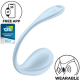 SATISFYER - APPLICATION GRATUITE STIMULATEUR DE POINT G PÉTALE LISSE BLEU CIEL SATISFYER PARTNER