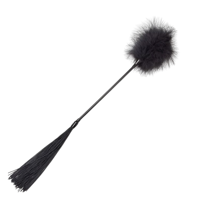 SECRET PLAY - DUSTER + FOUET NOIR SECRETPLAY 100% FETISH