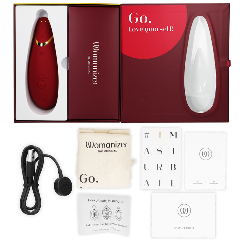 Womanizer Premium 2 – Stimulateur clitoridien – Bordeaux WOMANIZER