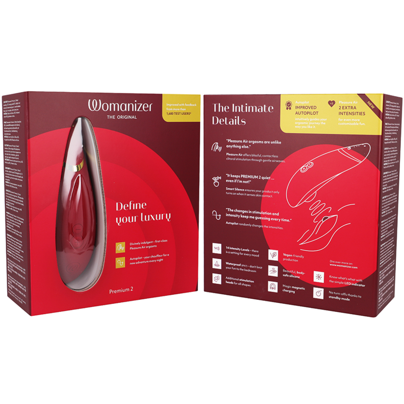 Womanizer Premium 2 – Stimulateur clitoridien – Bordeaux WOMANIZER