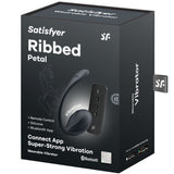 SATISFYER - RIBBED PETAL TÉLÉCOMMANDE DE STIMULATEUR DE POINT G NOIR APPLICATION GRATUITE SATISFYER PARTNER