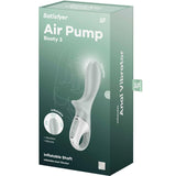SATISFYER - AIR PUMP BOOTY 3 VIBRATEUR ANAL GONFLABLE GRIS VERT SATISFYER VIBRATOR
