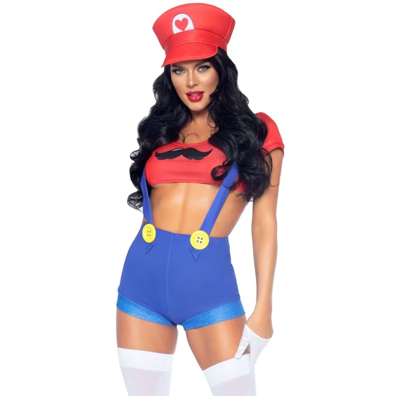 LEG AVENUE - COSTUME SEXY MARIO BROS ROUGE/BLEU M LEG AVENUE COSTUMES