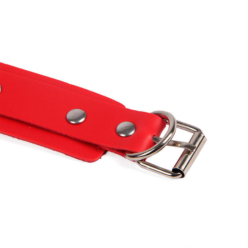 SUBBLIME - 953706 MENOTTES AVEC CEINTURE DE BONDAGE ROUGE TAILLE UNIQUE SUBBLIME FETISH