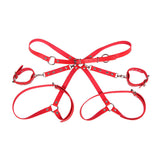 SUBBLIME - 953706 MENOTTES AVEC CEINTURE DE BONDAGE ROUGE TAILLE UNIQUE SUBBLIME FETISH