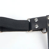 SUBBLIME - 953744 JARRETELLE PUNK EN CUIR AJUSTABLE NOIR TAILLE UNIQUE SUBBLIME FETISH