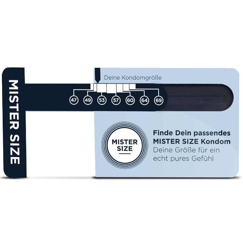 MISTER SIZE - DIMENSIONNEUR DE PRÉSERVATIFS (ALLEMAND) MISTER SIZE