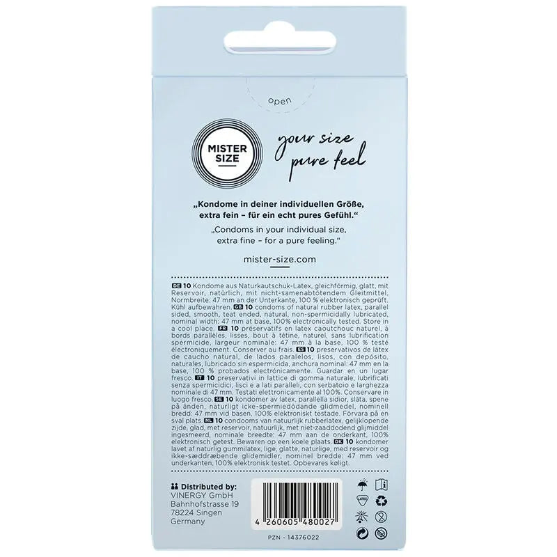 MISTER SIZE - PRÉSERVATIFS TAILLE XS 47 MM (10 UNITÉS) MISTER SIZE