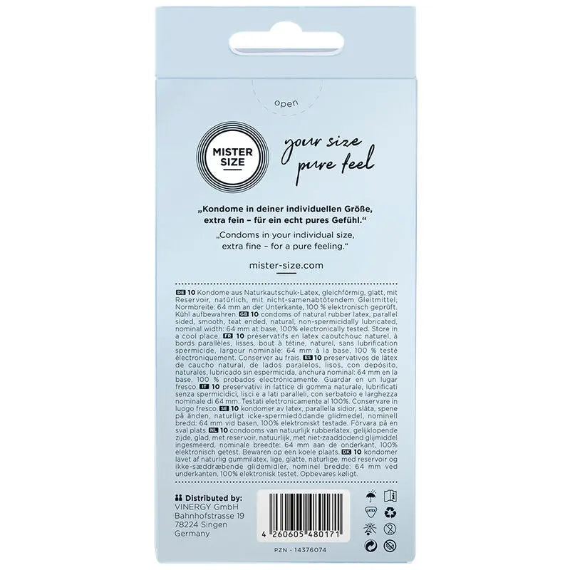MISTER SIZE - PRÉSERVATIFS TAILLE XXL 64 MM (10 UNITÉS) MISTER SIZE