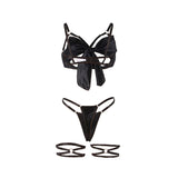 SUBBLIME - 955199 ENSEMBLE SOUTIEN-GORGE AVEC NŒUD NOIR RÉGLABLE S/M SUBBLIME SETS
