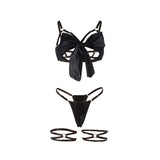 SUBBLIME - 955205 ENSEMBLE SOUTIEN-GORGE AVEC NŒUD NOIR RÉGLABLE L/XL SUBBLIME SETS