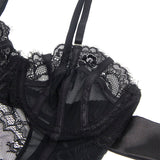 SUBBLIME - 955496 BODY EN DENTELLE AVEC NŒUDS ET JARRETELLES NOIR S/M SUBBLIME BODIES
