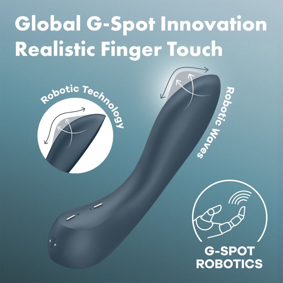 SATISFYER - VIBRATEUR PROGRAMME 12 VIBRATIONS G-SPOT WAVE 4 GRIS FONCÉ SATISFYER VIBRATOR