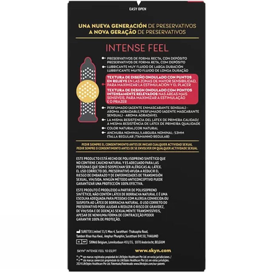 SKYN Intense Feel - Préservatifs sans latex texturés, boîte de 10 — vue 2
