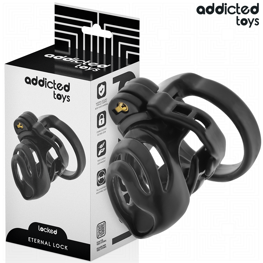 ADDICTED TOYS LOCKED - CAGE À PÉNIS À VERROUILLAGE ÉTERNEL 9 CM ADDICTED TOYS LOCKED