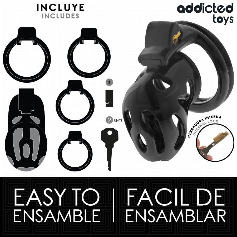 ADDICTED TOYS LOCKED - À PÉNIS CRYPTÉE VERROUILLÉE ET SCELLÉE 8 CM ADDICTED TOYS LOCKED