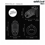 ADDICTED TOYS LOCKED - CAGE À PÉNIS EN MÉTAL IRON CELL TAILLE M ADDICTED TOYS LOCKED