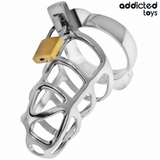 ADDICTED TOYS LOCKED - CAGE À PÉNIS EN MÉTAL AVEC VERROU ARGENT TAILLE M ADDICTED TOYS LOCKED