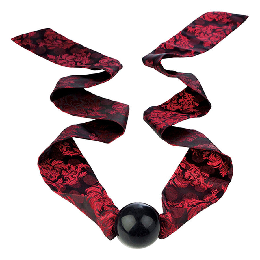 CALEXOTICS - SCANDAL BÂILLON-BALLE AVEC NŒUD NOIR/ROUGE CALEXOTICS
