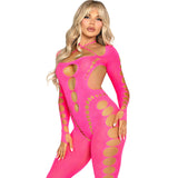 LEG AVENUE - BODYSTOCKING ROSE DOS OUVERT TAILLE UNIQUE LEG AVENUE BODYSTOCKINGS