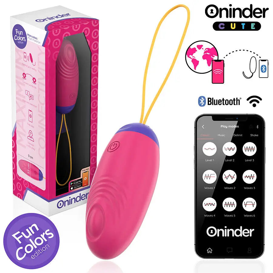 ONINDER CUTE - ŒUF EN SILICONE À VIBRATIONS ET TAPOTEMENTS - APPLICATION MONDIALE GRATUITE ONINDER CUTE