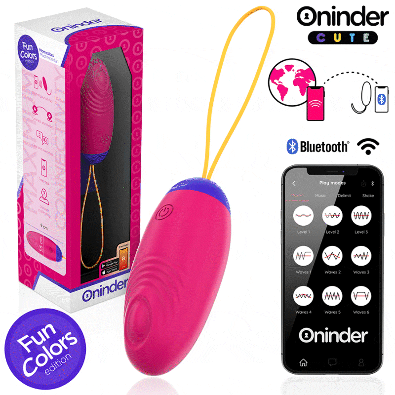 ONINDER CUTE - ŒUF EN SILICONE À VIBRATIONS ET TAPOTEMENTS - APPLICATION MONDIALE GRATUITE ONINDER CUTE