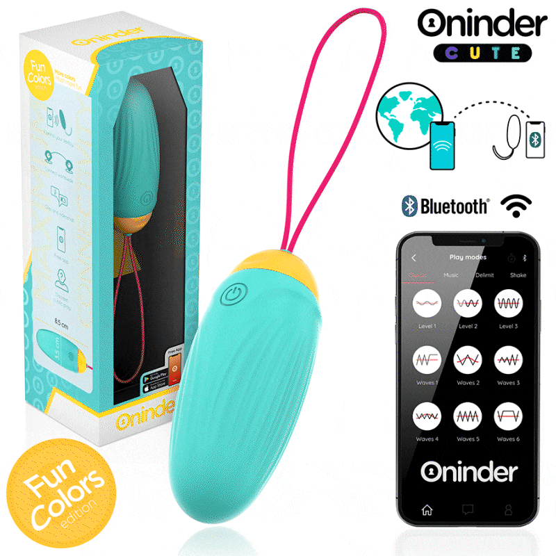 ONINDER CUTE - ŒUF VIBRANT LOVE PLEASURE - PIERRES EN SILICONE ROTATIVES - APPLICATION MONDIALE GRATUITE ONINDER CUTE