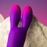 ROCKS-OFF - GLO-GIRL BUNNY VIBRATEUR FLEXIBLE VIOLET ROCKS-OFF