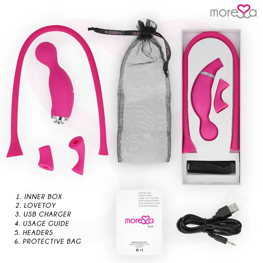 MORESSA - KIRK DUO ASPIRATION + MASSEUR MULTI-PERFORMANCES SILICONE PREMIUM RECHARGEABLE MORESSA