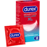 DUREX - PRÉSERVATIFS SENSIBLES XL EXTRA-LONG 10 UNITÉS DUREX CONDOMS