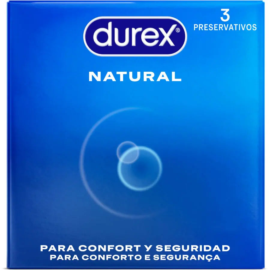 DUREX - PRÉSERVATIFS NATURELS 3 UNITÉS DUREX CONDOMS