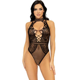 LEG AVENUE - BODY GILET EN RÉSILLE ET DENTELLE TAILLE UNIQUE LEG AVENUE BODYSTOCKINGS