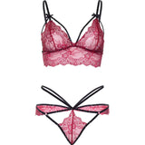 LEG AVENUE - 81623 ENSEMBLE SOUTIEN-GORGE + STRING BORDEAUX TAILLE L LEG AVENUE SETS