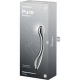 SATISFYER - PURE GRAVITY 1 GODEMICHET DOUBLE EXTRÉMITÉ EN ACIER INOXYDABLE SATISFYER DILDO