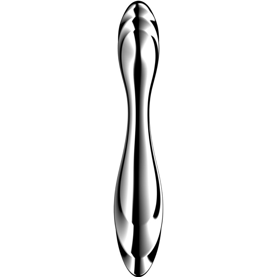 SATISFYER - PURE GRAVITY 2 GODEMICHET DOUBLE EXTRÉMITÉ EN ACIER INOXYDABLE SATISFYER DILDO