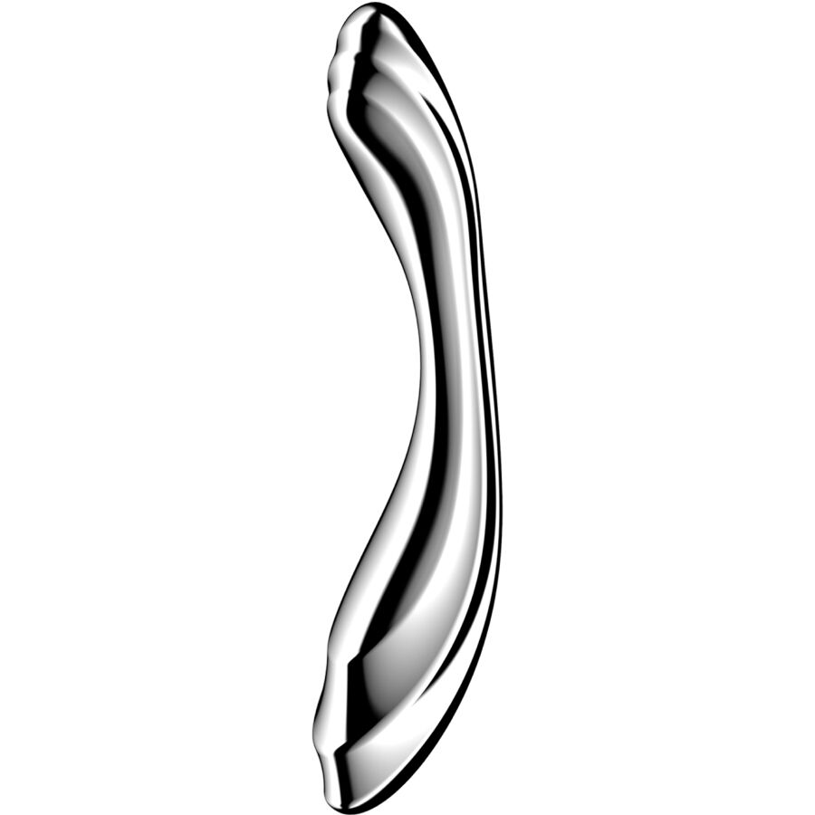 SATISFYER - PURE GRAVITY 2 GODEMICHET DOUBLE EXTRÉMITÉ EN ACIER INOXYDABLE SATISFYER DILDO