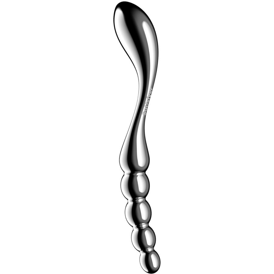 SATISFYER - STAR FORCE 1 GODEMICHET DOUBLE EN ACIER INOXYDABLE SATISFYER DILDO