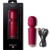 ROCKS-OFF - MINI BAGUETTE RECHARGEABLE 16 FONCTIONS ROUGE AZALÉE ROCKS-OFF