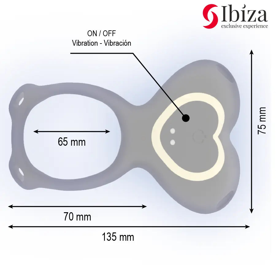IBIZA - VIBRATEUR COUPLE EN FORME DE CŒUR AVEC TÉLÉCOMMANDE IBIZA TECHNOLOGY