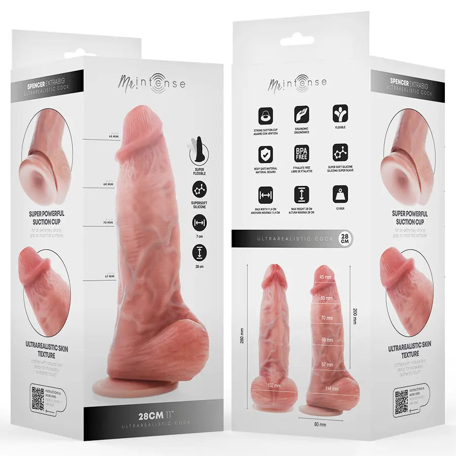 MR INTENSE - EXTRABIG SPENCER GODEMICHET EN SILICONE 28 CM -Ø- 7,3 CM MR. INTENSE DILDOS