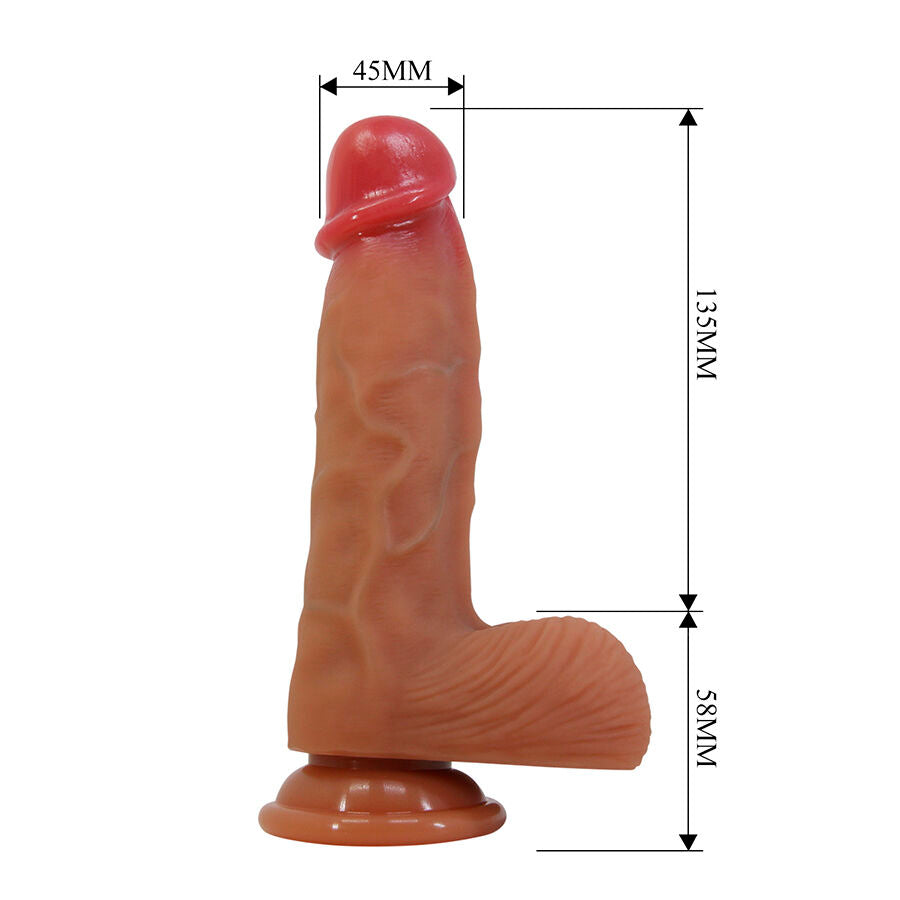 PRETTY LOVE - DUVALL GODEMICHET RÉALISTE AVEC VENTOUSE 19,3 CM -Ø- 4,5 CM DILDOS