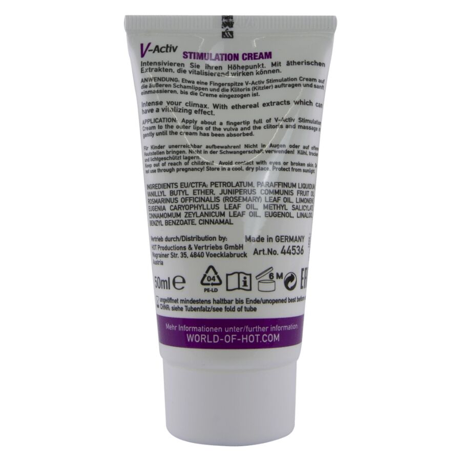 HOT - CRÈME STIMULANTE V-ACTIV POUR FEMMES 50 ML