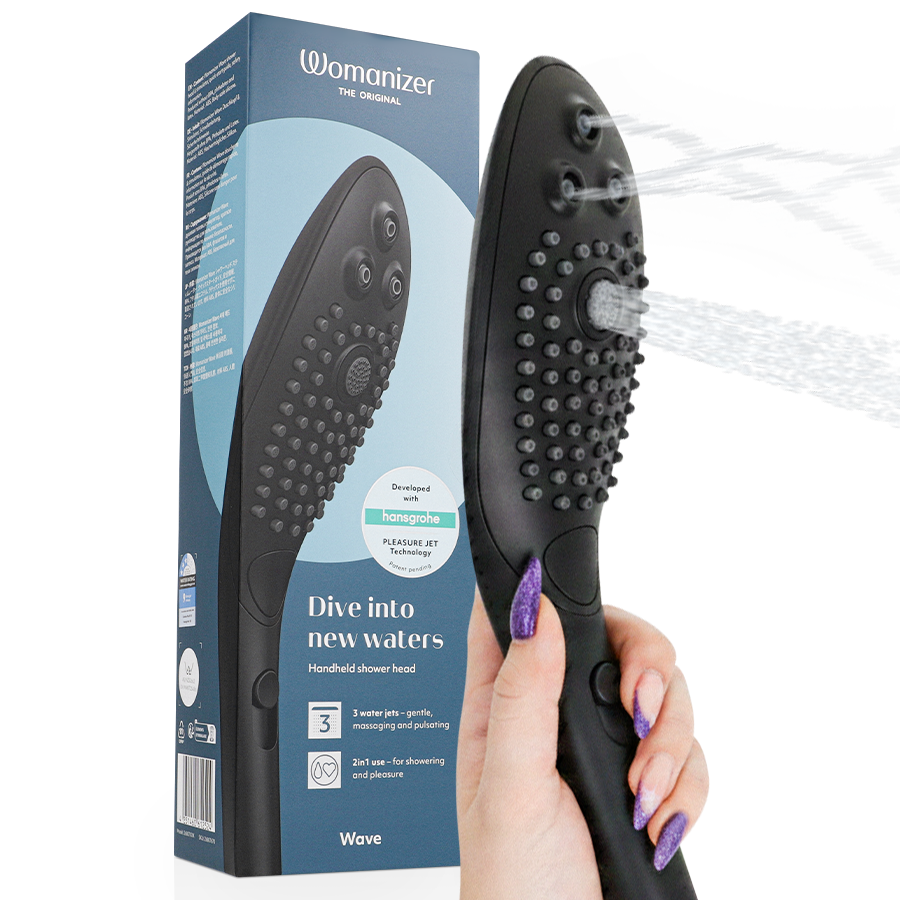 WOMANIZER - POMMEAU DE DOUCHE STIMULANT CLITORIAL WAVE NOIR WOMANIZER
