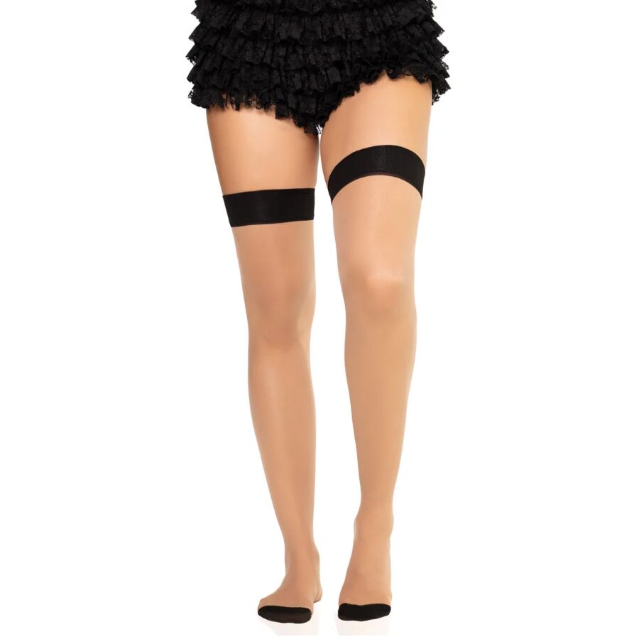 LEG AVENUE - 1963 BAS EN SPANDEX À COUTURE ARRIÈRE NOIRS - TAILLE UNIQUE LEG AVENUE HOSIERY