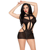LEG AVENUE - 81680 ROBE MINI OPAQUE ET DÉBARDEUR DOS NU NOIR - TAILLE UNIQUE LEG AVENUE DRESSES
