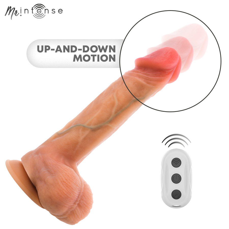 MR INTENSE - LOGAN VIBRATEUR GODEMICHET EN SILICONE AVEC EFFET CHAUFFANT ET TÉLÉCOMMANDE 20 CM -Ø- 4,1 CM MR. INTENSE HIGH TECH