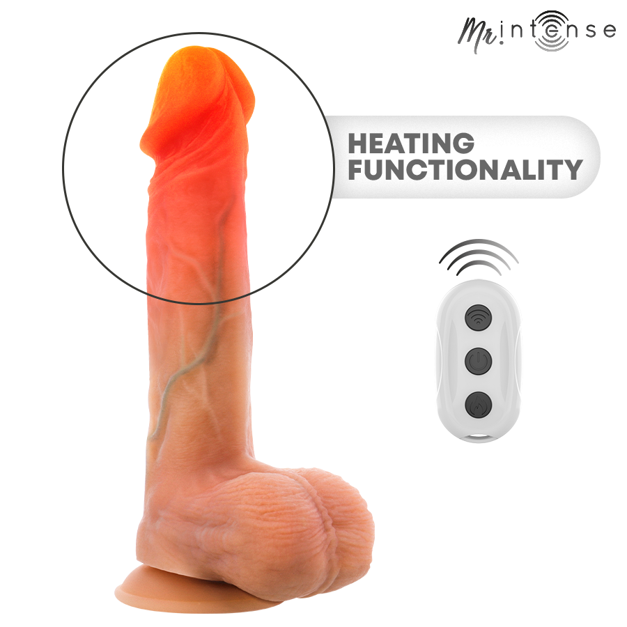 MR INTENSE - LOGAN VIBRATEUR GODEMICHET EN SILICONE AVEC EFFET CHAUFFANT ET TÉLÉCOMMANDE 20 CM -Ø- 4,1 CM MR. INTENSE HIGH TECH
